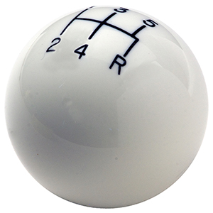 Hurst 1630008 Shift Knob White 5 Speed 3/8 - 16 Threads