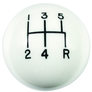 Hurst 1630014 Shift Knob - White 5 Speed M12X1.75 Threads