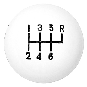 Hurst 1630040 Shift Knob White 6 Speed 3/8 - 16 Threads