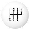 Hurst 1630040 Shift Knob White 6 Speed 3/8 - 16 Threads