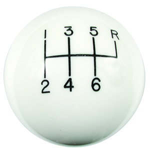 Hurst 1630056 Shift Knob - White 6 Speed 9/16 - 18 Threads - C5 Corvette