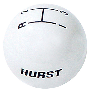 Hurst 1637624 Shift Knob - White 3 Speed 3/8 - 16 Threads