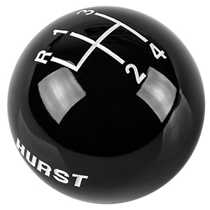 Hurst 1637627 Shift Knob - Black 4 Speed 3/8 - 16 Threads