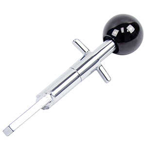 Hurst Corvette Reproduction Chrome Shifter Handle With Black Chrome Knob For 1968 - 1982 Corvette