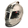 Impact Air Vapor Racing Helmet, 2X-Large, Silver With Flag Graphic, Snell SA2020