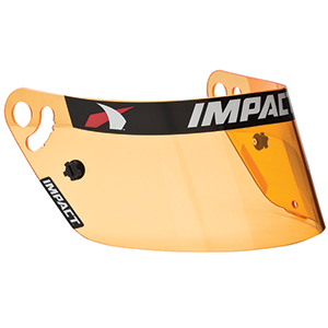 Impact Racing Vapor, Charger & Draft Helmet Shield, Anti-Fog, Amber