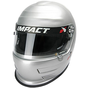 Impact Vapor Racing Helmet, Large, Silver, Snell SA2020