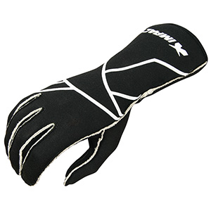 Impact Axis Racing Gloves, SFI3.3/5 Rated, Black, Size Large