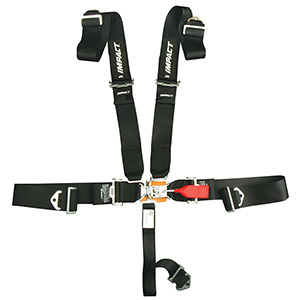 Impact Racing 3" Latch & Link Racing Harness, Individual Shoulder Belts, Bolt-In, 5-Point