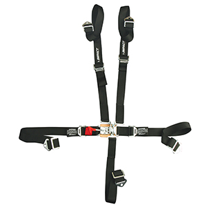 Impact Racing 2" Latch & Link Racing Harness, Individual Shoulder Belts, Snap-In, 5-Point