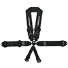 Impact Camlock Racing Harness, U-Type Shoulder Belts, 6-Point