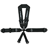 Impact Camlock Racing Harness, U-Type Shoulder Belts, 6-Point