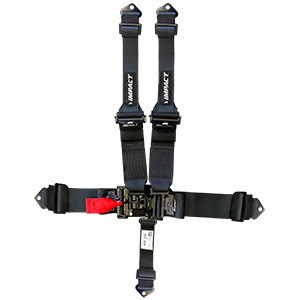 Impact Racing 3" Latch & Link Racing Harness, 2" HANS Individual Shoulder Belts, 5-Point