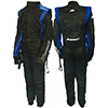 Impact Mini-Racer Firesuit, 1 Piece, Black/Blue, X-Large