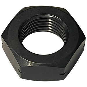 BSC 5/8-18" Black Aluminum Jam Nut, 15/16" Hex, Right Hand