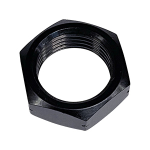 BSC 3/4-16" Black Aluminum Jam Nut, 15/16" Hex, Right Hand