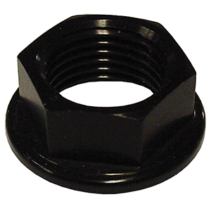 Black, Flange, Jam, Nut, 1/2", Thread, Alum, 3/4", Hex, RH