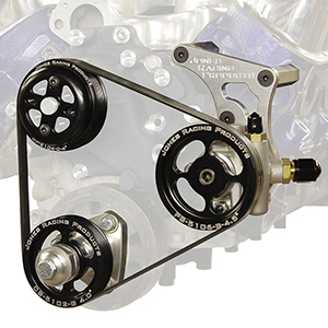 Jones Sbf: Alum. Ps Pump To Accept Remote Reservoir Bracket Pulleys and Belts