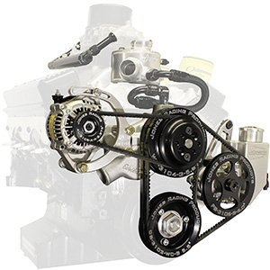 Jones SBC 602 Crate V-Belt Water Pump Power Steering Pump & Alternator