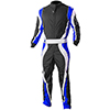 K1 Speed 1 Kart Racing Suit, CIK/FIA Level 2, Blue/White/Black, Size 3X-Small