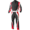 K1 Speed 1 Kart Racing Suit, CIK/FIA Level 2, Red/White/Black, Size Large/X-Large