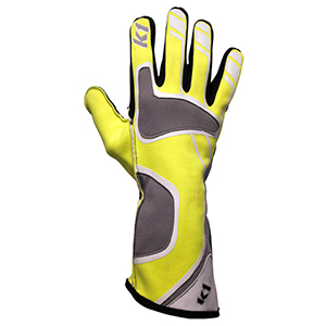 K1 Apex Karting Gloves, Fluorescent Yellow, Large