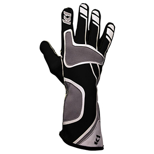 K1 Apex Karting Gloves, Black, Medium