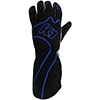 K1 RS-1 Karting Gloves, Blue/Black, Medium