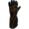 K1 RS-1 Karting Gloves, Orange/Black, Large