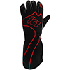 K1 RS-1 Karting Gloves, Red/Black, 4X-Small