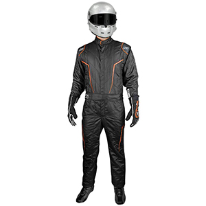 K1 Race Gear GT-2 Racing Suit, Black/FLO Orange, Size Medium/Large (54)