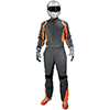 K1 Race Gear Precision II Racing Suit, Grey/FLO Orange, Size Large (56)