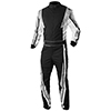 K1 Victory Single Layer Proban Racing Suit, Black/White/Grey, Size 3X-Large