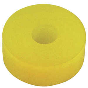 Integra Shock 3/4 Inch Puck Style Bump Stop, 75 Durometer, Yellow,  5/8 Inch Hole