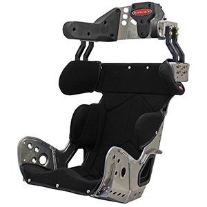 Kirkey 78150KIT Seat Kit - Aluminum Late Model - 15" Deluxe 18 Degree Layback Containment and Black Cover (Sfi 39.2 Cert.)