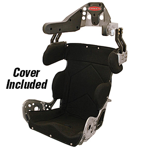 Kirkey 79170KIT Seat Kit - Aluminum Sprint Car - 17" Deluxe 10 Degree Layback Containment and Black Cover