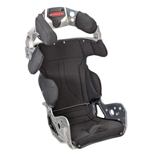 KIRKEY SEAT KIT - ALUMINUM 16" INTERMEDIATE 10 DEGREE LAYBACK CONTAINMENT SEAT & BLACK COVER