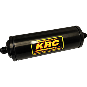 Kluhsman 6An Short Stainless Fuel Filter (Short Ss Element Installed) (Black)