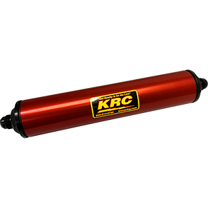 Kluhsman 8An Long Inline Fuel Filter (Long Stainless Element Installed) (Red)