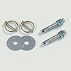 Longacre Steel Hood Pin Kit - 3/8"-24 Set of 2