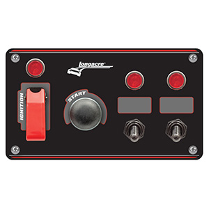 Longacre Flip-up Start / Ignition panel With 2 acc & pilot lights