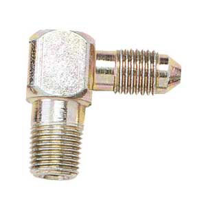 Longacre Caliper Fitting - 1/8" NPT to #4 AN 90 Degree