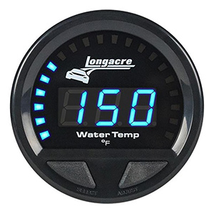 Longacre Digital Elite LED Waterproof Gauges, WT 100-280, Sensor Included