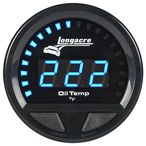 Longacre Digital Elite LED Waterproof Gauges, OT 100-340, Sensor Included