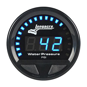 Longacre Digital Elite LED Waterproof Gauges, WP 0-60 psi, Sensor Included