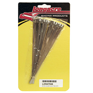 Longacre Stainless Steel Header Wrap Locking Ties - 8" - package of 24