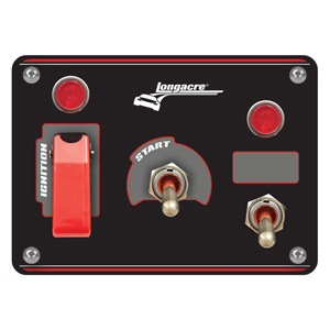 Longacre Elite Switch Panel - Starter/Ignition/1 ACC With Lights & Flip