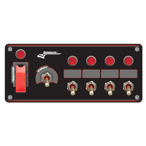 Longacre Elite Switch Panel - Starter/Ignition/4 ACC With Lights