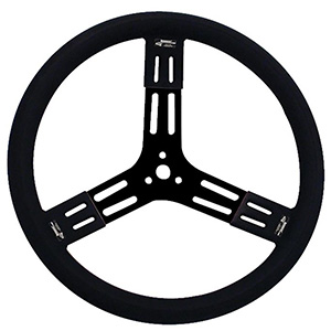 Longacre 15" Steel Steering Wheel, Black With smooth grip