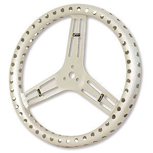Longacre 15" Uncoated Aluminum Steering Wheel, Drilled, Flat
